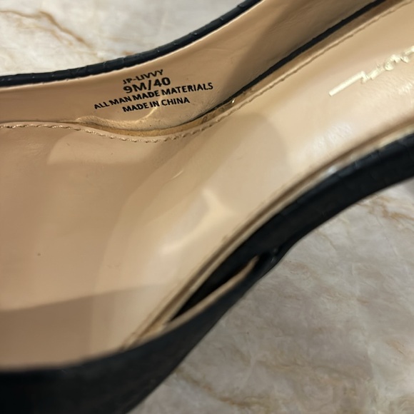 Black textured pumps 3 inch heel - Picture 5 of 8